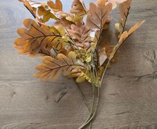 Artificial oak leaves picks - 3 picks - Autumn