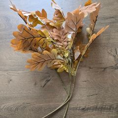 Artificial oak leaves picks - 3 picks - Autumn