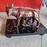 Reproduction of the Capitoline she-wolf Romulus and Remus Sculpture - from the legend of the foundation of Rome - Copper - Mid-Century Modern Image 5