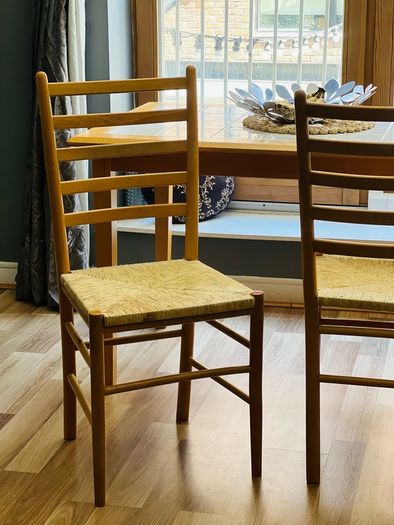 Stylish solid oak dining table set
