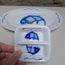 Vintage blue and white koi serving dishes Image 3