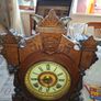 Lovely Ansonia New York Victorian Bracket clock ca 1880s. Original Enamel Dial and fine ornate black hands. 8 day gong striking Ansonia movement. Carved stepped base ornate case with gold tone brass bezel and pillars either side of the front. Good conditi Image 3
