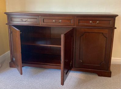 Large heavy wood sideboard