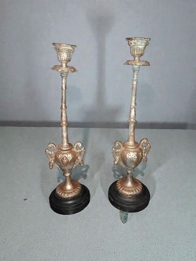 Pair of 19th century French candlesticks