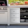 Outdoor Kitchen Drawers, 18.5"W x 22.5"H x 22.5"D Triple Access Drawers, Stainless Steel Flush Mount Cabinets, BBQ Island Drawers Storage with Handle, for Outdoor Kitchens or Patio Grill Station Image 8