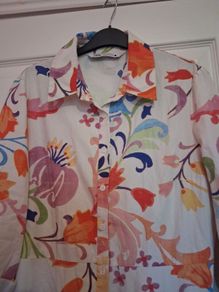 Zara floral button up dress