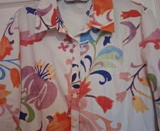 Zara floral button up dress