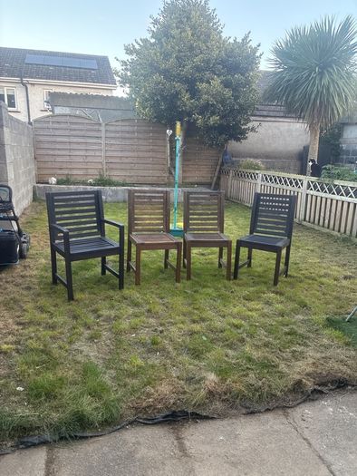Wooden garden chairs