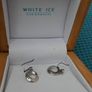 925 Sterling Silver White Ice Earrings Diamond Earrings 2g Image 4