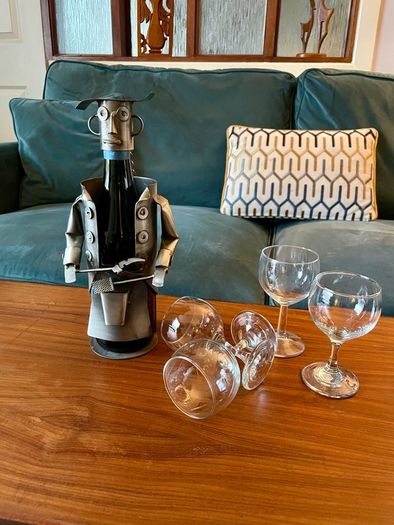 Barbeque Chef Quirky Metal Wine Bottle Holder