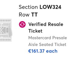 Bon Jovi Seated Lower Tier x2