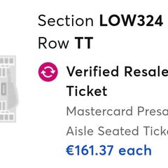Bon Jovi Seated Lower Tier x2