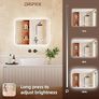 LED Bathroom Mirror with Lights, 450  600 MM Light up Backlit Mirror Bathroom Anti Fog Illuminated Mirrors Dimmable Switch with 3 Colors,Horizontal/Vertical Image 4