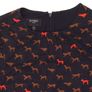 Hobbs london midi alone fit and flare dress with dog print navy autumnal chic Image 3