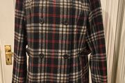 Mantaray Checked Wool Blend Jacket - Size 16 - Lined - Classic Style