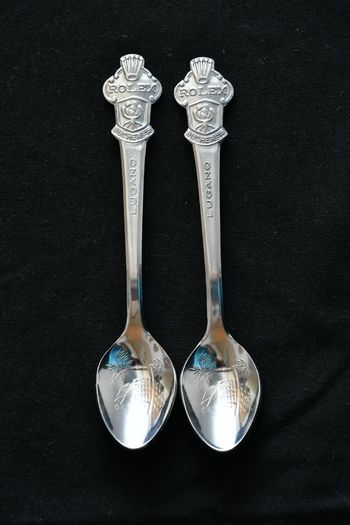 Rolex Tea Spoons Pair Bucherer of Switzerland Lugano Vintage