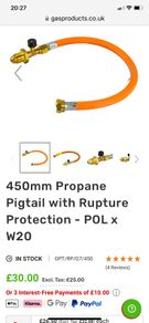 Gas pig  tail