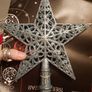 blue glitter star tree topper Image 2