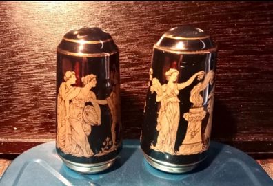 Vintage Greek Salt And Pepper Shakers.