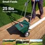 Steel Field Line Marker 11.3kg Dry Powder Chalker with Adjustable 50.100mm Line Width, 2 Heavy-Duty Wheels Image 2