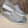 womens RIEKER casual shoes wedge heel trainers runners grey silver stars Size UK 7.5 EU 41 (AT1) Image 2