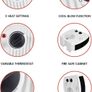 2000w Upright and Flatbed Fan Heater with 2 Heat Settings / Cool Blow Fan / Variable Thermostat / Frost Watch / Overheat Protection / BEAB and GS Safety Approved (FREE POSTAGE) Image 2