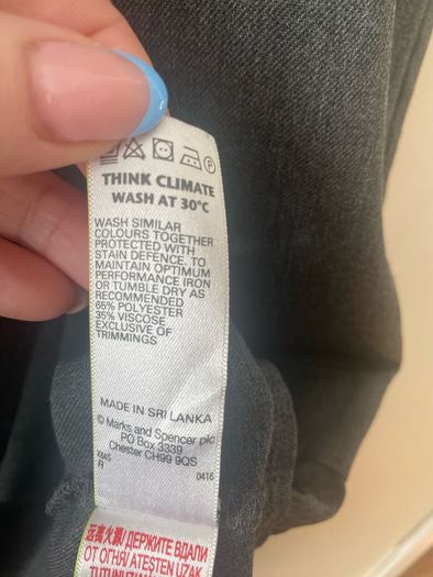 M&S grey pinafore (as new) age 7-8