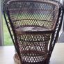 Vintage miniature wicker armchair in the "peacock" style Image 2
