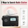 New Radio FM AM SW Portable Radios AM FM Rechargeable Shortwave Radio Battery Batteries Full Wave USB Recorder Speaker Image 4