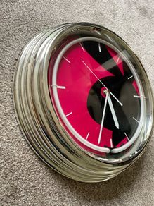 Neon playboy bunny wall clock