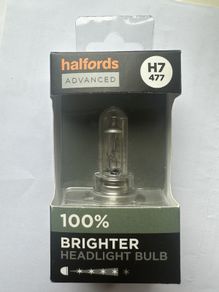 Car headlight bulb - Halfords Advanced H7 477  Brighter Headlight