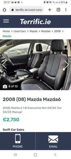 2008 Mazda 6 1.8 Executive Petrol