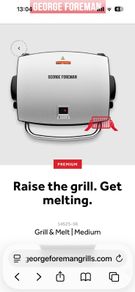 George Foreman fat reducing grill