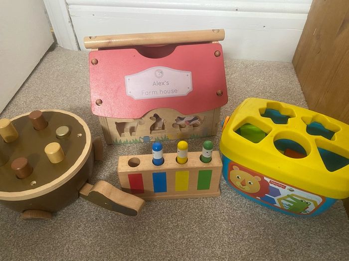 Mixed collection of toddler toys