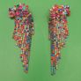 Stunning jewelled costume earrings, D18 post 3e Image 5