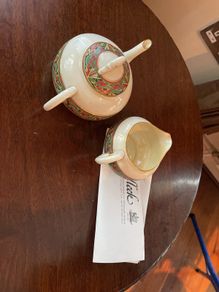 Belleek Teapot and Milk jug