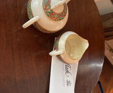 Belleek Teapot and Milk jug