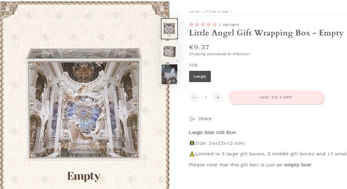 Flower Knows Little Angel Collection Empty Storage Box
