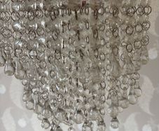 Ceiling Light pendant - Silver with glass beads