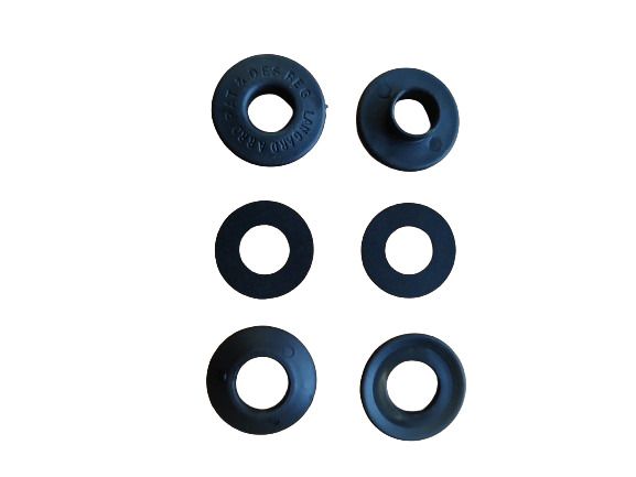 Green plastic eyelets  12mm - 10 pk