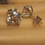 14 ct White Gold 3ct+3ct Lab Grown Diamond Studs Image 2