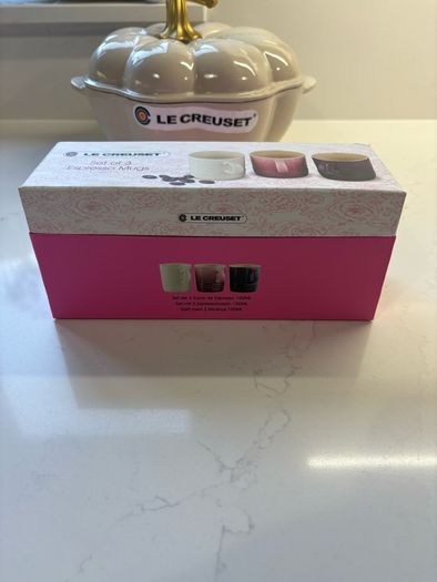 le Creuset set of 3 espresso cups