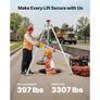 Heavy Duty Rescue Tripod Lifting Hoist 544 kg Winch, 1.25 m Adjustable Legs, 19.8 m Cable Portable Kit, 10 m Fall Protection, 1.34-2.15 m Working Height Image 4
