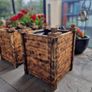2  wooden planters balcony/garden Image 2