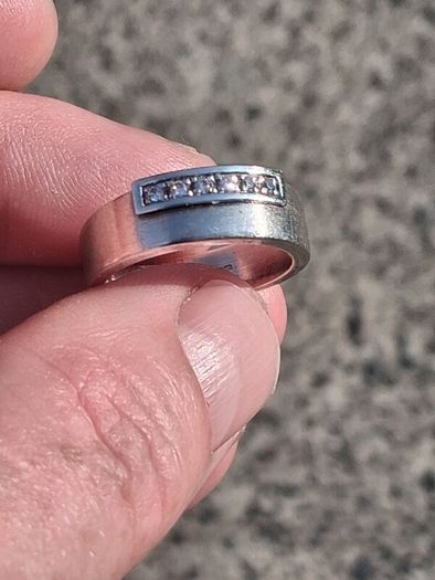 Channel Set Sterling Silver Ring