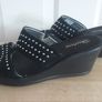 Wedge Shoes/Sketchers Memory Foam Wedge Slip-Ons ... Colour Black - Size: 4 UK - 37 EU Image 10