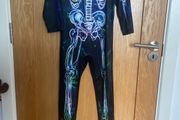 Glow in the dark skeleton costume age 5-6