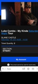X2 Luke Combs Tickets