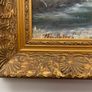 Vintage Framed Oil Painting Winter Landscape (Ornate Gilt Frame) Image 6