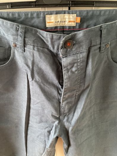 Next Men's Blue Grey Straight fit Chinos 36R